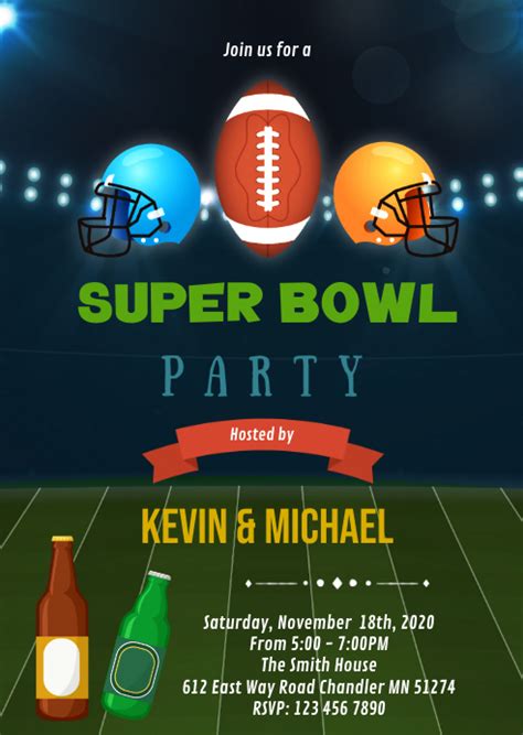 Super Bowl Invite Template